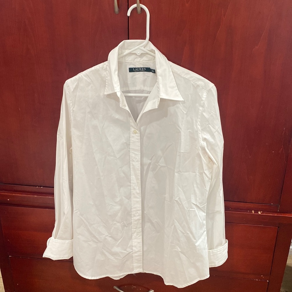 Classic white Ralph Lauren button down